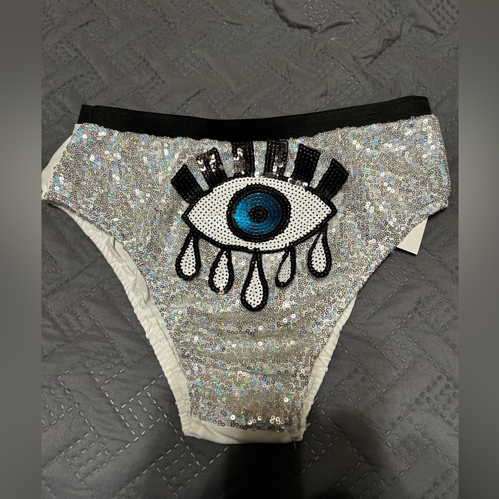 Silver Sequin Rave Wonderland bottoms